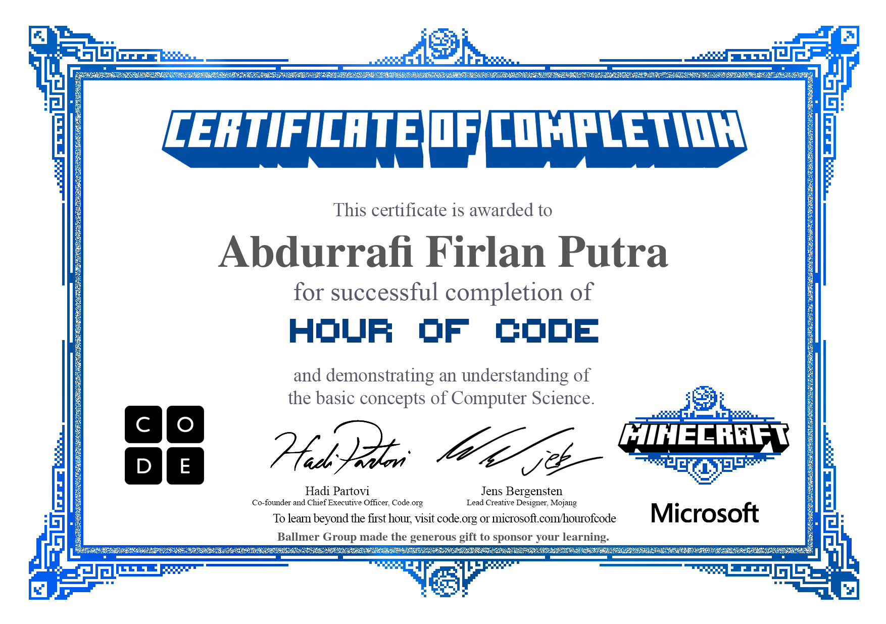 Code Org Minecraft 1